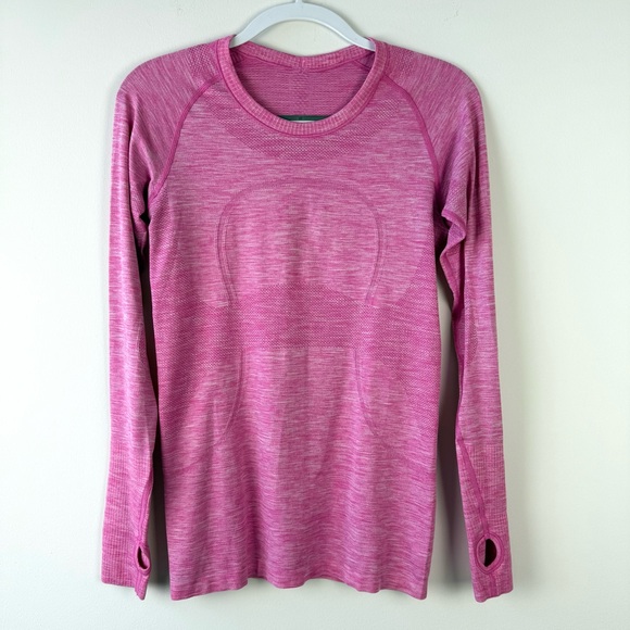 Lululemon Swiftly Tech Long Sleeve Tee Shirt Pink - Picture 2 of 7